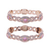 Iced Out Colorful Eye Infinity Link Bracelet for Men Rose Gold Color Cubic Zirconia Cuban Chain Hip Hop Jewelry - Image 2