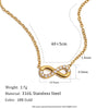 Infinity Pendant CZ Necklace Bracelet Jewelry Set Gold Plated Stainless Steel Necklace Minimalist Women's Jewelry - Image 7