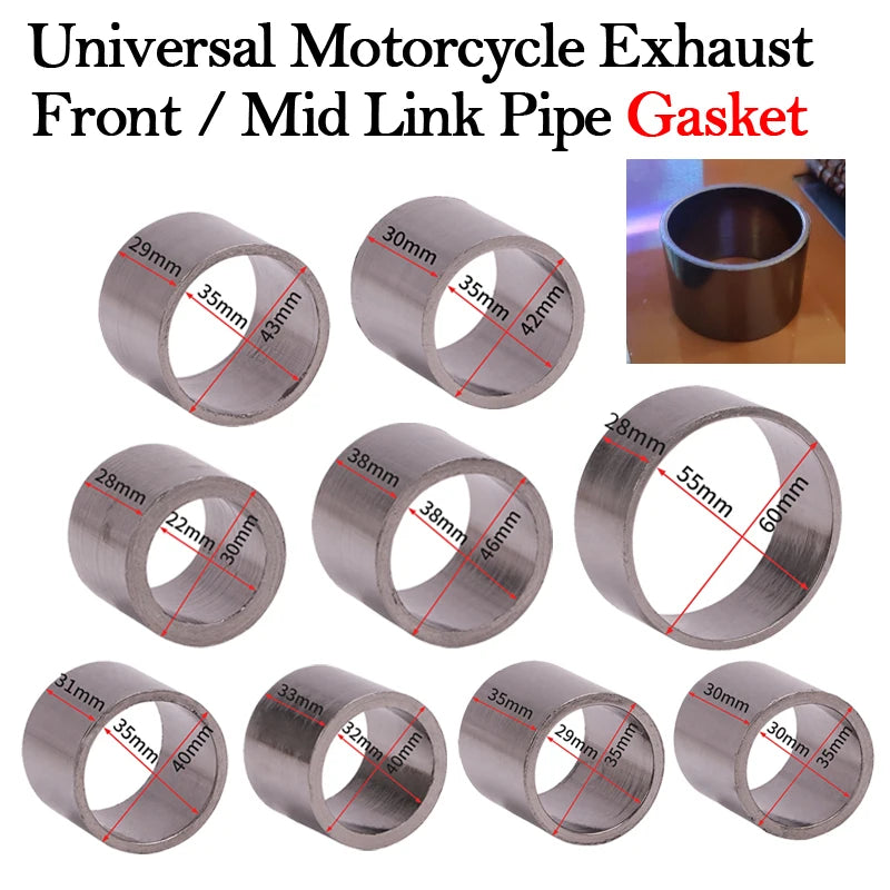 22 29 35 50 55 60MM Motorcycle Exhaust Muffler Escape Moto Middle Link Pipe O-Ring Gasket Seal For Ktm 390 790 890 Dirt Bike Atv - Image 1