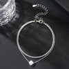 Sliver Plated CZ Anklet Bracelets for Women Girl Zircon Charm Dainty Layer Chain Anklets Jewelry Gifts - Image 13