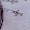 Gothic Big Zircon Cross Necklace Unisex Y2K Irregular Goth Large Cross Pendant Necklaces for Men Women Couple Necklace Jewelry - Image 10
