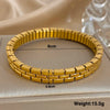 Five Layer Stainless Steel Chain Bracelet with Two Tone Links and 10 mm Width - Image 7