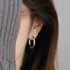 BF Club Silver Earrings For Women Gold Circle Earring Jewelry Prevent Allergy Party Accessories - Image 2