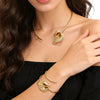 Nature Inspired Leaf Shaped Open Bangle Polished Gold Tone With Ribbed Leaf Accent Statement Jewelry For Womens Minimalist - Image 6