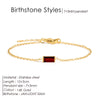 Jewelry Stainless Steel 7 3MM Square Birthstone Bracelet Sparkling Rhinestone Bangle Gift - Image 15