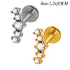 1PC Implant Steel Paved Flat Back Flower 3/4/5/6 Marquise CZ Labret Piercing Internal Thread Tragus Helix Lobe Earring - Image 18
