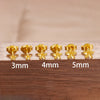 Gold Color Simple Small Flower Stud Earring For Women Cute Daily Wear Ear Piercing Jewelry - Image 3