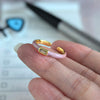 Silver Open Finger Ring Golden Enamel Donut Dazzling Geometric Punk For Women Jewelry Gift - Image 22