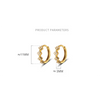 Silver Geometric Diamond Pavé CZ Zircon Charm Hoop Earrings for Women French Huggies Piercing Jewelry - Image 10