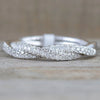 Twist Rings for Women Band White CZ Simple Stylish Accessories Party Daily Versatile Jewelry - Image 4