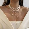 Boho Festival Layered Necklace Set for Women Starfish Y Lariat Drop Deep V Choker Summer Beach Vacation Jewelry Gift - Image 4