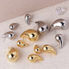 Exaggerated Metal Glossy Waterdrop Dangle Earrings for Women Lightweight Hollow Thick Teardrop Chunky Hoops Jewelry - Image 3