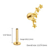Titanium Starburst Climber Helix Stud Earring 16G Celestial Star Cartilage Earlobe Piercing Jewelry - Image 11