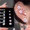 Punk Style Round Zircon Magnet Earrings Crystal Strong Magnetic Ear Stud Clip Earrings for Men Women Non Piercing Jewelry Gift - Image 2