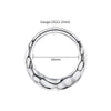 Titanium 16G Hammered Septum Hoop Ring Textured Hinged Segment Nose Clicker Daith Rook Earring Piercing - Image 8