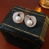 Zircon Round Pearl Earrings for Women Personality Irregular Stud Earring Temperament High Sense Simple Jewelry Wedding Girl - Image 4