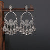 Retro Ethnic Silver Color Turkish Jhumka Earrings For Women Pearl Tassel Classic Carved Indian Earrings Jewelry - Image 5