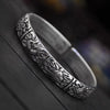 Ethnic Style auspicious Bracelet silver Embossed Design Black Retro Ruyi bangles Banquet Jewelry - Image 3