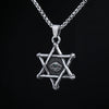 Good Polished 2024 New 316L Stainless Steel Star With Green&Red Zircon Pendant Necklace For Man Women Design Party Gift