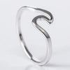 Women Stainless Steel Wave Ring Minimalist Statement Daily Beach Party Finger Jewelry - Image 6
