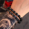 Two-Piece Beaded Bracelet Set in Black or White - Image 2