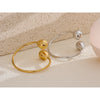 Distinctive Stainless Steel Water Drop Cuff Adjustable Bracelet Bangle Texture Metal Stylish Jewelry - Image 3