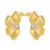 Silver Gold Petal Flower Stud Earrings For Lady Jewelry Party Anniversary Gifts - Image 19