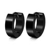 1 Pair/9 Pairs Hoop Earrings for Men Women Unisex Stainless Steel Black Silver Color Men's Huggie Hoop Earrings Set - Image 14