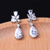 Elegant Water Drop Zircon Non Pierced Clip on Earrings for Women Stud Earrings Wedding Party Jewelry Gift - Image 1