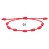 24pcs Handmade Black And Red Couple Lucky 7 Knots Bracelets - Image 3