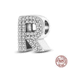 26 A-Z Alphabet Beads Silver Love Letter Charm Fit Bangle Charms Bracelet CZ Zircon Bead Jewelry - Image 16