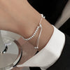 Silver Bracelet Geometric Cube Circle Punk Asymmetric Beaded For Woman Girl Jewelry Gift - Image 5