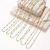 Hot Pink Stainless Steel Link Cable Chain Gold Color Satellite Enamel Beads Necklace for Women Chic Summer Gift - Image 6