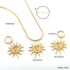 Circular Shell Jewelry Set Pendants Necklace Earring Sets Sun Cross Stainless Steel Set For Women Wedding Party - Image 5