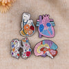 Medical Themed Enamel Pins Floral Organs Nurse Doctor Brooches for Backpacks Funny Lapel Badges for Healthcare Workers Gifts - Image 2