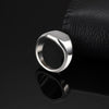 Brushed Square Signet Ring, Stainless Steel 11.8mm Wide Band for Men, Size 7-12 Chunky Finger Ring Anniversary Gift for Him - Image 5