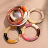 Chunky Bamboo Tube Beaded Acrylic Bracelets for Women Man Multicolor Resin Stretchy Statement Bangle Stack Jewelry Gift - Image 4