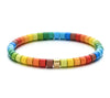 Colorful Enamel Heart Bead Bracelet with Elastic Fit in Multiple Colors - Image 23