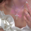 Shiny Crystal Zircon Cross Pendant Necklace for Women Girls Punk Silver Color Thin Chain Necklace Party Jewelry Birthday Gift - Image 7