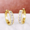 Silver Crystal Zirconia Hoop Earrings for Women Simple Double Ring Circle Earrings Punk Jewelry Party Gifts - Image 7