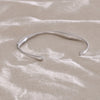 NiNice Minimalist 316L Stainless Steel Smooth Metal Round Cuff Bracelet Bangle Distinctive Charm Jewelry - Image 4