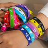 10Pcs/Lot Multicolor Luminous Heart Silicone Bracelets For Men Women Flower Sport Mix Style Rubber Wristband Bangle Jewelry Gift - Image 6