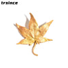 Brooches for Women Gold Color Maple Leaf Brooches Feather Pin Cardigan Shawl Buckle Jewelry Accessories - Image 1