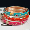 Enamel Chinese Cloisonne Bracelet Traditional Chinese Peony Filigree Flower Bangle Ethnic Vintage Women's Hand Bracelet - Image 4