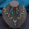 Elegant Collar 2 Pcs Sets Flower Necklace and Earrings for Women Jewelry Set Bridal Wedding Choker Necklace Set - Image 9