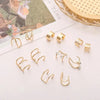 2/12pcs Stainless Steel Ear Cuff Leaf Clip Earrings for Women Climbers No Piercing Fake Cartilage Earring Accessories - Image 6