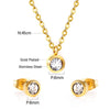 Chic Elegant Heart Indian Jewelry Sets Women Wedding Crown Steel Necklace And Earrings Bulk - Image 32