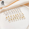 Orsa Jewels Minimalism 1 Pair Freshwater Pearl Ear Stud Pearls Stud Earrings Silver Round Pearl Ear Stud - Image 3