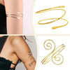 Ftcy 6 Pcs Boho Upper Arm Bangle for Women Minimalist Gold Color Open Bracelets Women's Adjustable Arm Cuff Jewelry Gifts - Image 5
