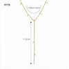 Stainless Steel Chain Necklace with Long Tassel Details - Image 69